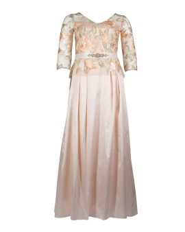 Adrianna Papell Taffeta A-Line Evening Gown (Plus Size)