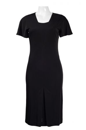 Anne Klein Short Flutter Sleeve Black Shift Dress