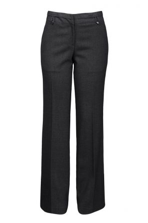 Bask Atelier Button Detail Waist Seamed Pocket Twill Trouser Pants