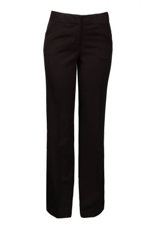 Bask Atelier Mid Rise Waist Seamed Pocket Twill Trouser Pants