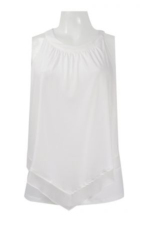 Carre Noire Halter Neck Sleeveless Ruched Solid Polyester Top