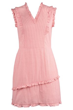 Clover & Sloane Sleeveless V-Neck Ruffle Dress