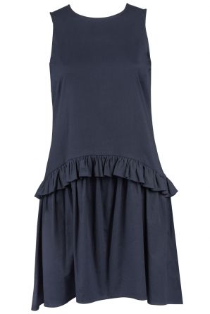 Clover & Sloane Sleeveless Knee Length Ruffle Detail Dress
