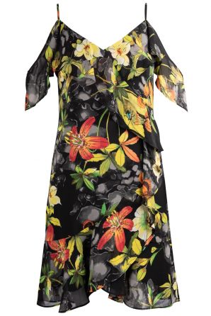 Clover & Sloane Chiffon Ruffle Dress