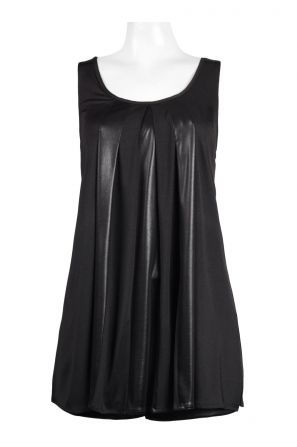 Decode Scoop Neck Sleeveless Pleated Cutout Back Solid Jersey Romper