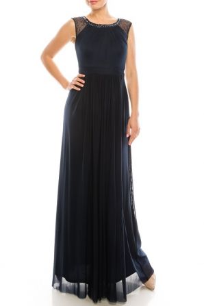 Decode Embellished Neck Cap Sleeve Ruched Cutout Back Zipper Back
