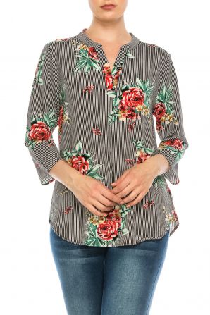 Profile Apparel 3/4 Sleeve Relax Fit Top