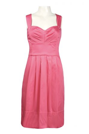 Donna Ricco Sweetheart Neckline Babydoll Cotton Dress