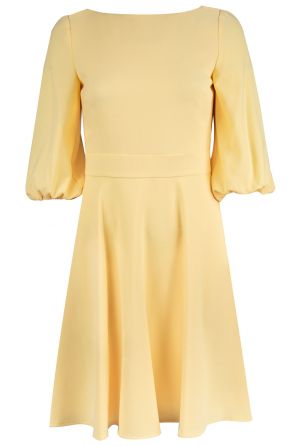 Eliza J Crepe 3/4 Balloon Sleeve A-line Dress