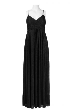 Hailey by Adrianna Papell Spaghetti Strap Cutout Back Detail A-Line Glittered Knit Dress