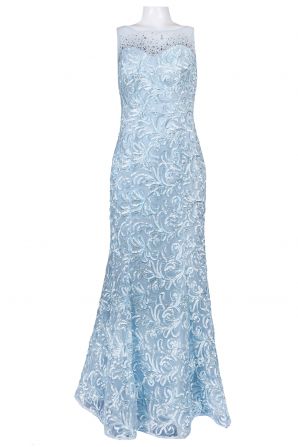 Iginite Evenings Sweetheart Neckline Fully Embellished Long Mesh Dress