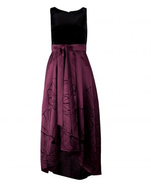 Ignite Evenings Belted Hi-Low Dress