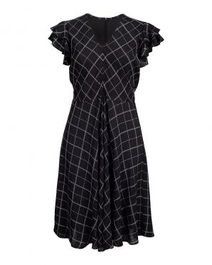Ivanka Trump Hanky Hem Flutter Sleeve Dress
