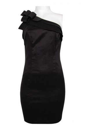 NV Couture One Shoulder Taffeta Dress with Folded Details