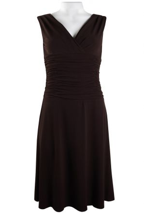 Maggy Boutique Sleeveless Ruched Jersey Dress