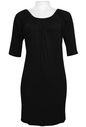 3/4 Sleeve Scoop Neck Knit Sheath Dress