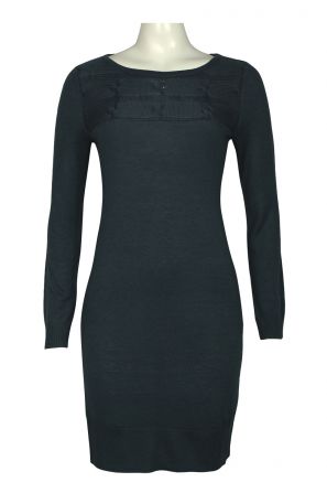 Spense Bateau Neckline Long Sleeve Knit Dress