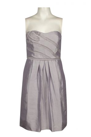 Suzi Chin for Maggy Boutique Strapless Sweetheart Neckline Silk Shantung Dress