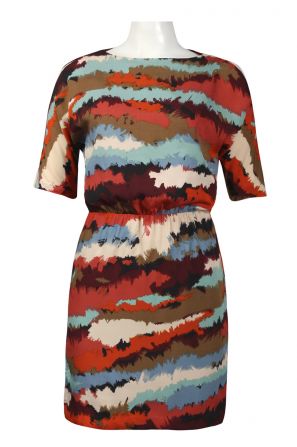 Walter Baker Dolman Sleeve Multi Crepe Dress