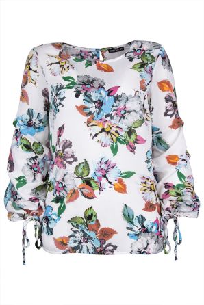 Jessica Rose Long Sleeve Multi Print Blouse