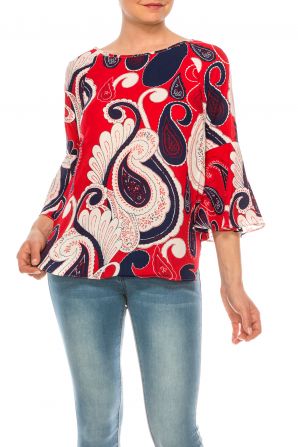 Jessica Rose 3/4 Bell Sleeve Blouse