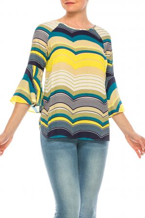Jessica Rose 3/4 Bell Sleeve Blouse