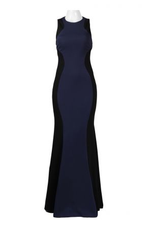 Mignon Halter Neck Cutout Back Zipper Back Rayon Blend Panel Dress