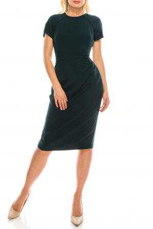 Maggy London Pine Sheath Dress with Lace Trims