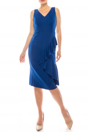Maggy London Rugby Blue Sleeveless Midi Dress