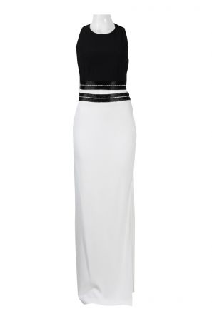 Mignon Halter Neck Cutout Back Zipper Back Embellished Jersey Compression Dress