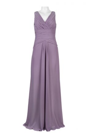 V-Neck Sleeveless Zipper Back Pleated Ruched Zipper Back