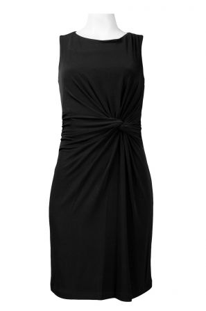 Muse Sleeveless Twisted Side Jersey Sheath Dress