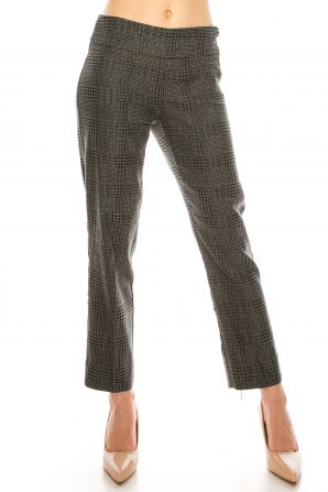 Zac & Rachel Black Grey Silver Slim Fit Pull on Pants