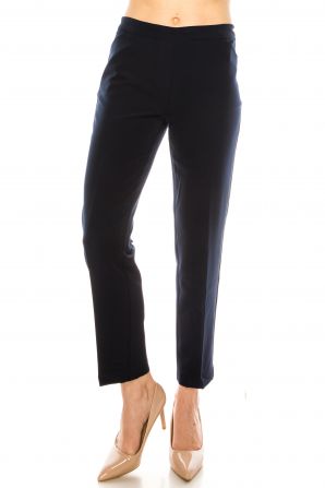 Zac & Rachel Twill Slim Pant with 2 Front  Faux Zipper Pockets