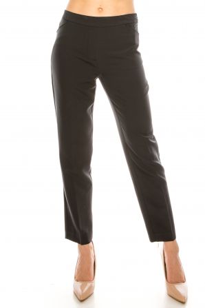 Zac & Rachel Twill Slim Pant with 2 Front  Faux Zipper Pockets