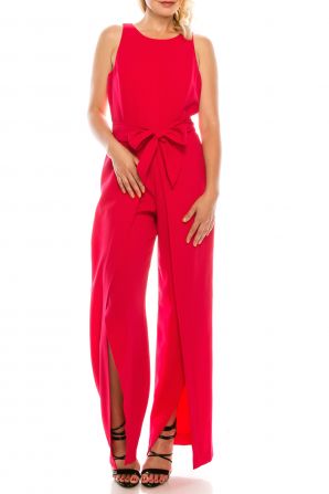 Nine West Rhubarb Sleeveless Crepe Jumpsuit