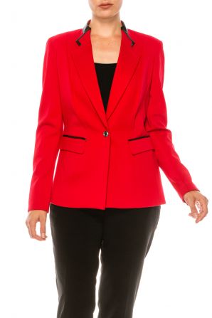 Nygard Long Sleeve Collared Button Front Blazer