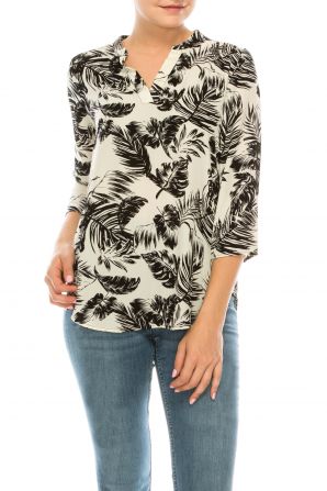 Profile Apparel White Palm 3/4 Sleeve Relax Fit Top