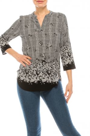 Profile Apparel 3/4 Sleeve Relax Fit Top (PLUS SIZE)