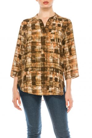 Profile Apparel 3/4 Sleeve Relax Fit Top (PLUS SIZE)