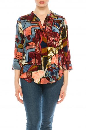 Profile Apparel 3/4 Sleeve Relax Fit Top
