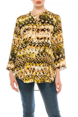 Profile Apparel 3/4 Sleeve Relax Fit Top (PLUS SIZE)