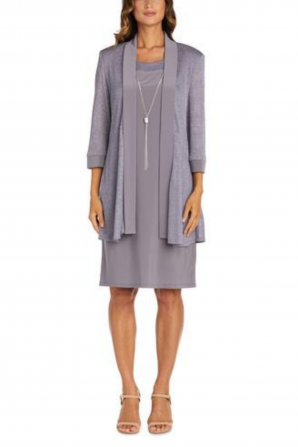 R&M Richards 2 Piece Short Evening Jacket Dress