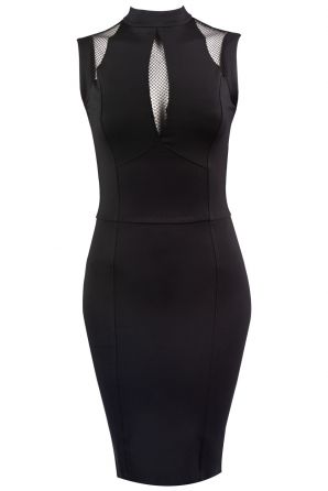 Sentimental New York Mesh Sheath Dress