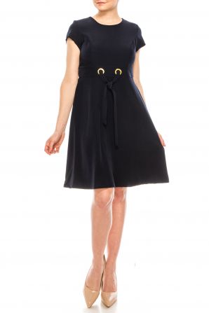 Shelby & Palmer A-Line Fit & Flare Short Sleeve Dress