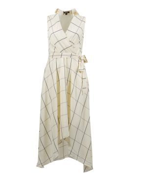 SLNY Striped Wrap Daytime Dress