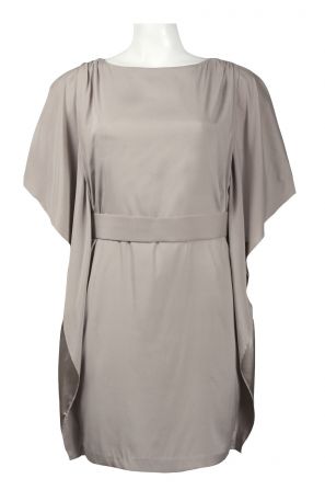 Suzi Chin for Maggy Boutique Batwing Sleeve Tie Waist Silk Chiffon Dress