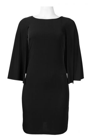 Suzi Chin for Maggy Boutique Angel Sleeve Cape Back Jersey Dress