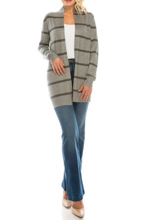 Vila Milano Striped Open Cardigan