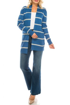 Vila Milano Striped Open Cardigan